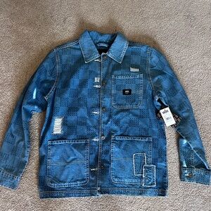 VANS button down denim. Classic checker print pattern. Brand new w/ tags size M